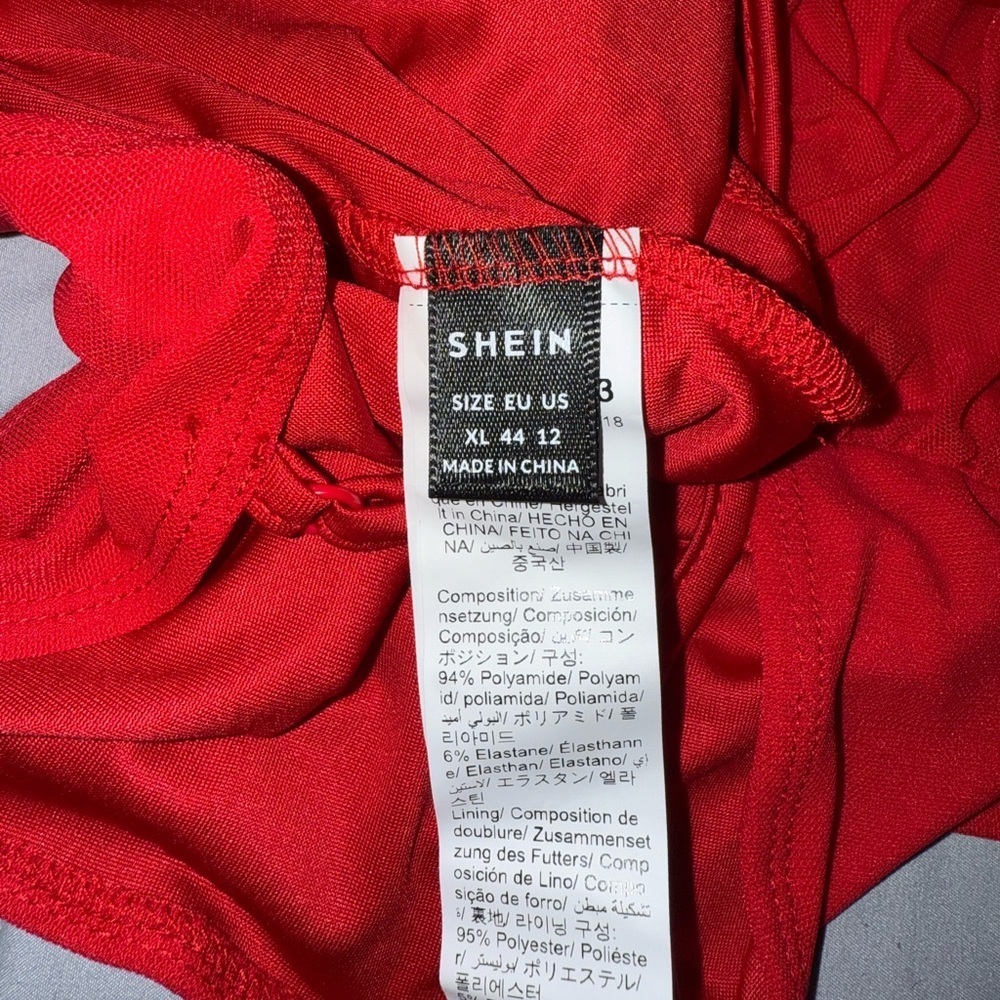 SHEIN Red Strappy Crop Top Size XL - Picture 3 of 4